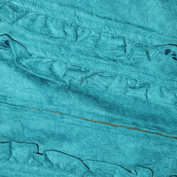 Requirements Ruffle front zip jacket - Picture 2 of 8